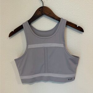 Nike Gray Lavender High-Neck Sports Bra